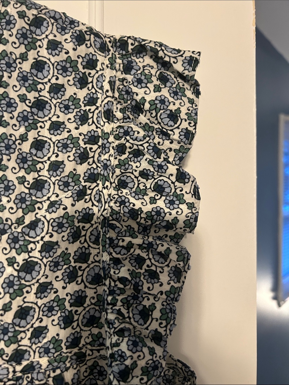 torrid Blue Floral Ruffle Tank - Picture 2 of 2